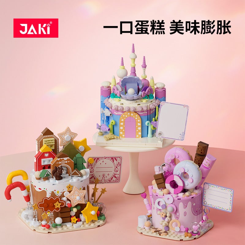 Chinese Building Block Cake Jiaqi Jk5635-5639 Trendy Food Cute Girl Birthday Decoration Girl Toy - Image 2